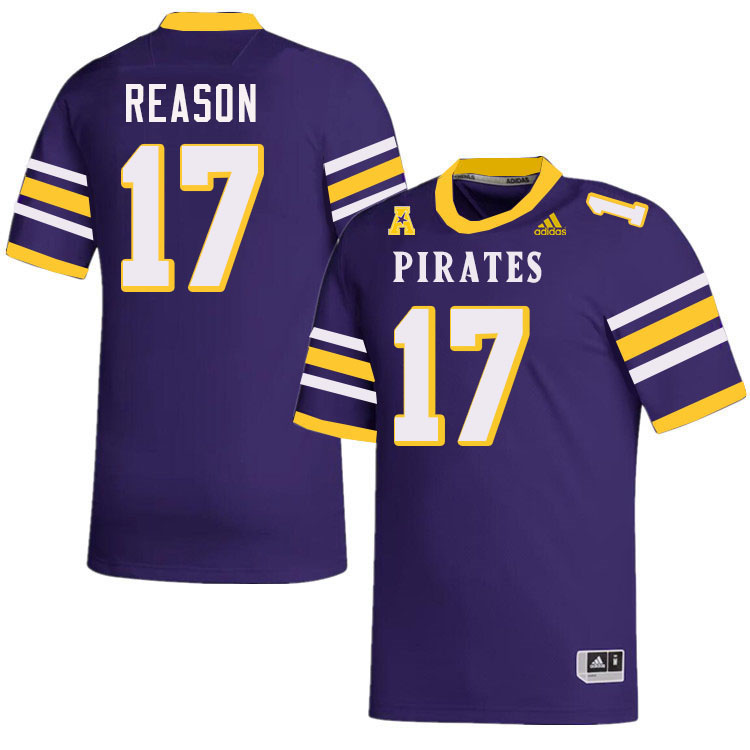 #17 Rasheed Reason East Carolina Pirates College Football Jersey Stitched-Purple #17 Rasheed Reason East Carolina Pirates College Football Jersey Stitched-Purple